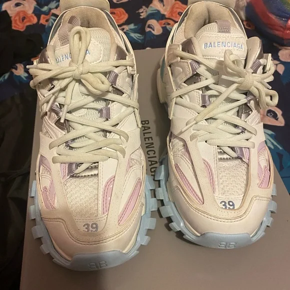 BALENCIAGA TRACK スニーカー 39 Balenciaga Track Lace-Up Sneaker SZ 39 Clear Sole Caged